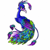 Peacock glitter gifs
