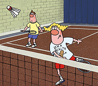 Badminton graphics