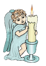 angel holding a candle