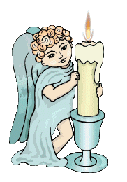 angel holding a candle