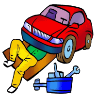 Car mechanic graphics