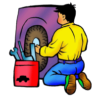 Car mechanic graphics