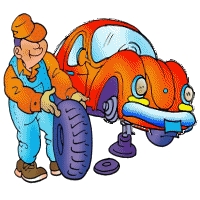 Car mechanic graphics