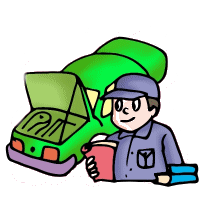 Car mechanic graphics