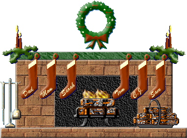 Christmas fireplace graphics