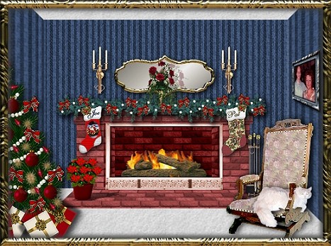 Christmas fireplace