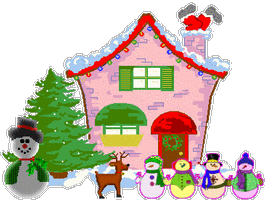 Christmas house graphics