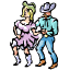 Country line dance graphics