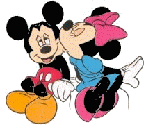Mickey and Minnie Mouse Hugs Kiss