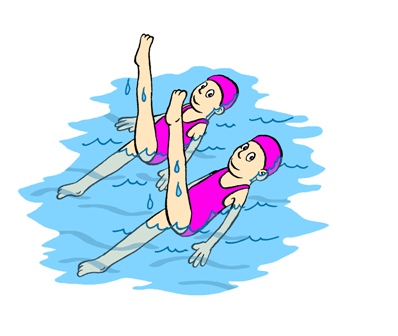 Synchronized swimming graphics
