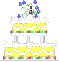 Wedding cake graphics