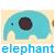 Elephant icon graphics