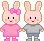 Rabbits icon graphics
