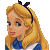 Alice in wonderland icon graphics