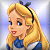 Alice in wonderland icon graphics