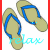 Flip flops icon graphics