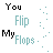 Flip flops icon graphics