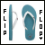 Flip flops icon graphics