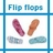 Flip flops icon graphics