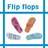 Flip flops icon graphics