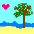 Palm tree icon graphics