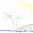 Palm tree icon graphics