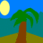 Palm tree icon graphics