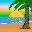 Palm tree icon graphics