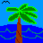 Palm tree icon graphics