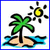 Palm tree icon graphics