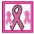 Pink ribbon icon graphics