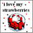 Strawberries icon graphics