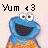Cookie monster icon graphics