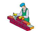 Bricklayer job graphics