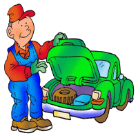 Car mechanic job graphics