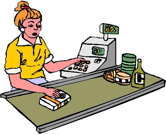 Cashier job graphics