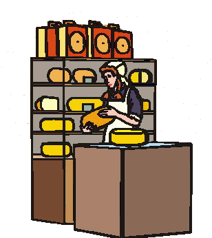 Cheese farmer job graphics