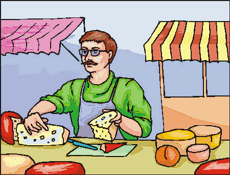 Cheese farmer job graphics