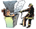 Fire fighter job graphics