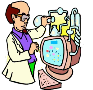 Laboratory worker job graphics