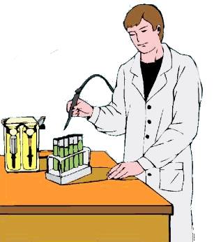 Laboratory worker job graphics