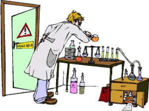 Laboratory worker job graphics