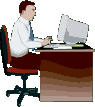 Office worker job graphics