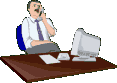 Office worker job graphics