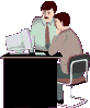 Office worker job graphics