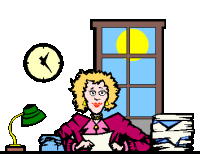 Office worker job graphics