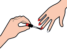 Pedicure and manicure job graphics