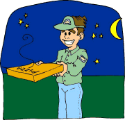 Pizza deliverer job graphics