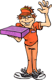 Pizza deliverer job graphics