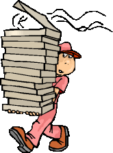 Pizza deliverer job graphics